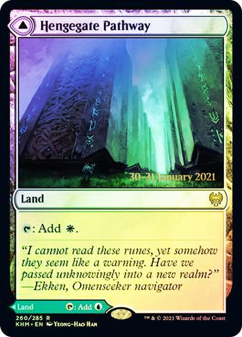 Hengegate Pathway // Mistgate Pathway  [Kaldheim Prerelease Promos] | Cards and Coasters CA