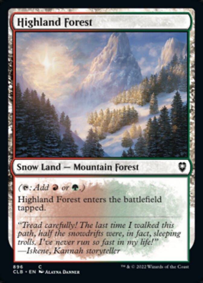 Highland Forest [Commander Legends: Battle for Baldur's Gate] | Cards and Coasters CA