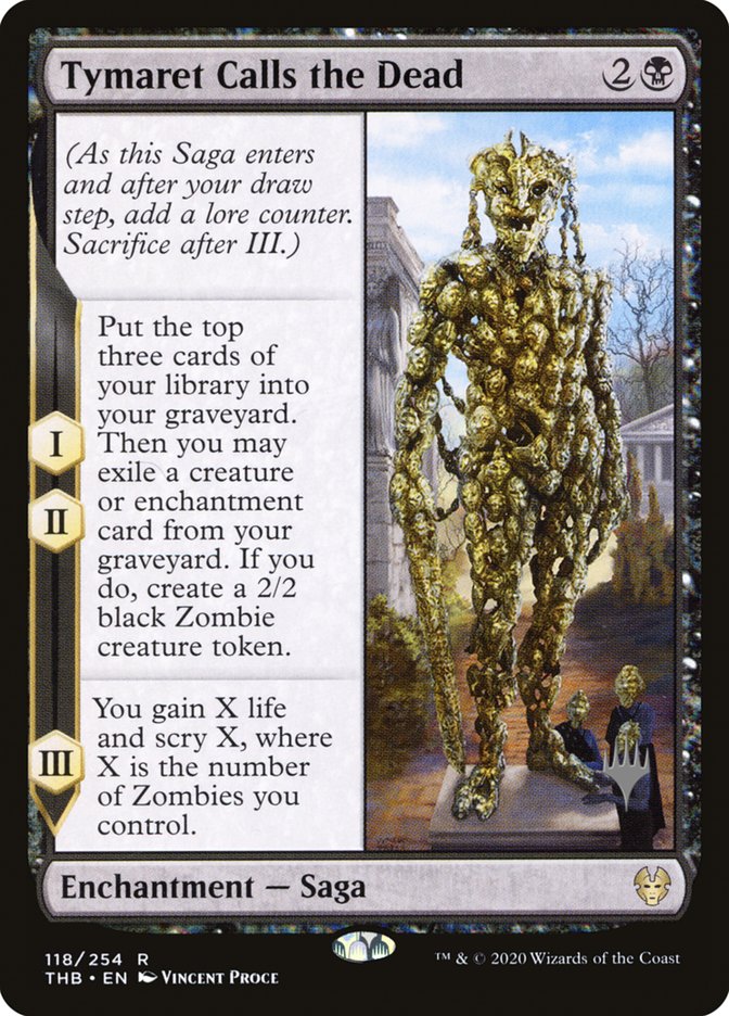 Tymaret Calls the Dead (Promo Pack) [Theros Beyond Death Promos] | Cards and Coasters CA