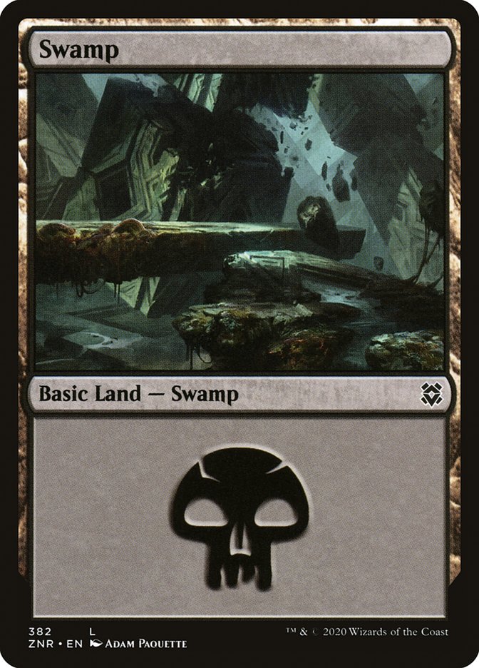 Swamp (382) [Zendikar Rising] | Cards and Coasters CA