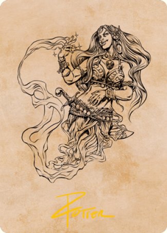 Djinni Windseer (Showcase) Art Card (Gold-Stamped Signature) [Dungeons & Dragons: Adventures in the Forgotten Realms Art Series] | Cards and Coasters CA