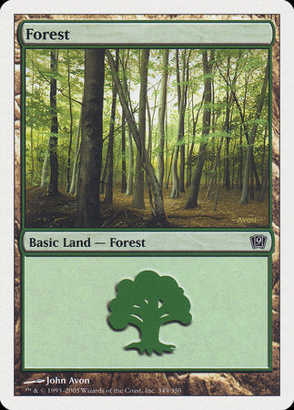 Forest (349) [Ninth Edition] | Cards and Coasters CA