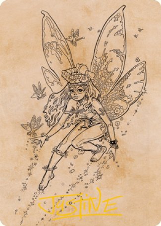Pixie Guide (Showcase) Art Card (Gold-Stamped Signature) [Dungeons & Dragons: Adventures in the Forgotten Realms Art Series] | Cards and Coasters CA