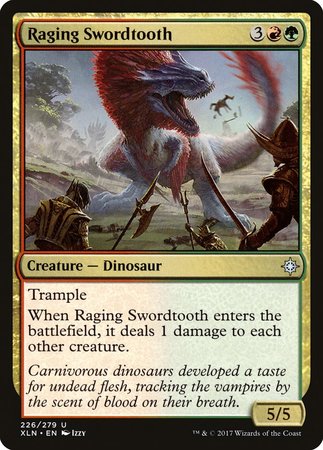 Raging Swordtooth [Ixalan] | Cards and Coasters CA