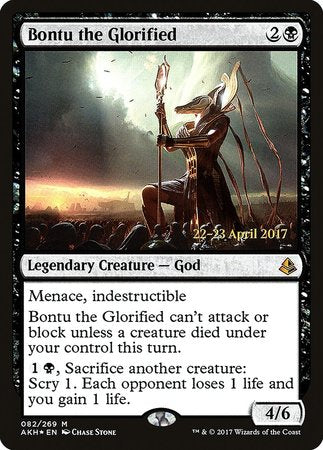 Bontu the Glorified [Amonkhet Promos] | Cards and Coasters CA