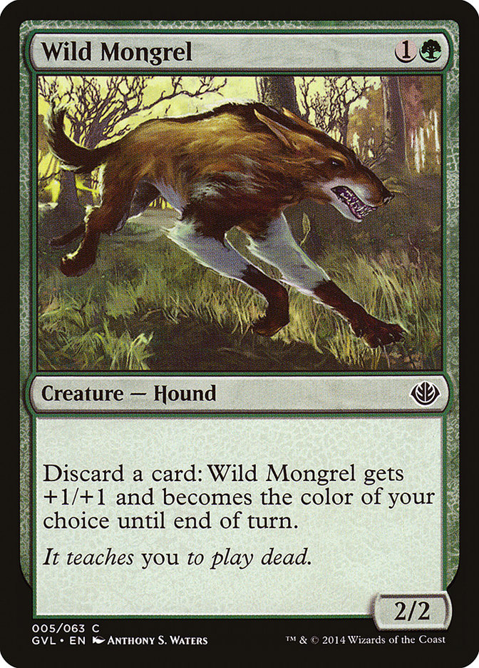 Wild Mongrel (Garruk vs. Liliana) [Duel Decks Anthology] | Cards and Coasters CA