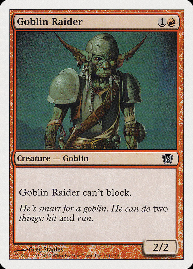 Goblin Raider [Eighth Edition] | Cards and Coasters CA
