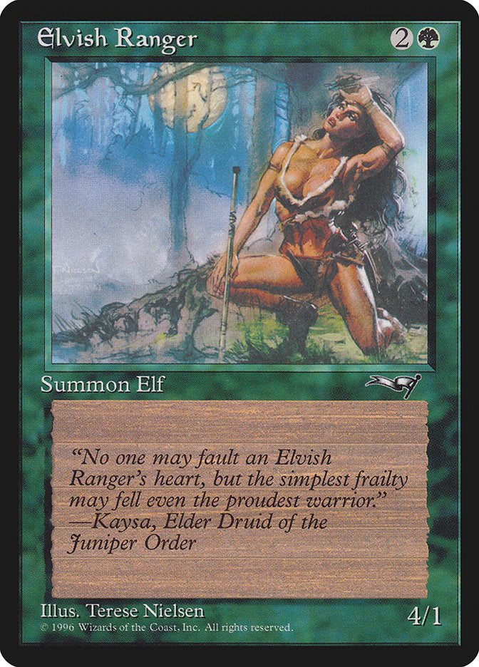 Elvish Ranger (Moon Background) [Alliances] | Cards and Coasters CA