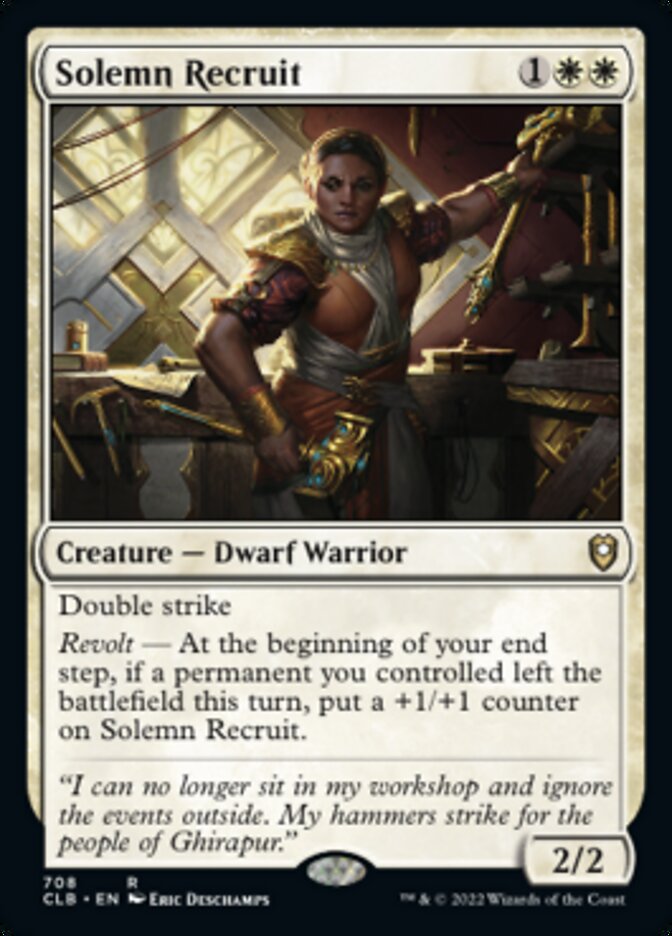 Solemn Recruit [Commander Legends: Battle for Baldur's Gate] | Cards and Coasters CA