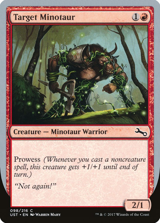 Target Minotaur (Vine Art) [Unstable] | Cards and Coasters CA