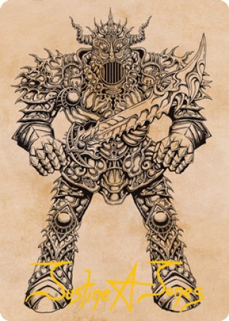 Iron Golem (Showcase) Art Card (Gold-Stamped Signature) [Dungeons & Dragons: Adventures in the Forgotten Realms Art Series] | Cards and Coasters CA