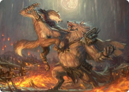 Duel for Dominance Art Card [Innistrad: Midnight Hunt Art Series] | Cards and Coasters CA