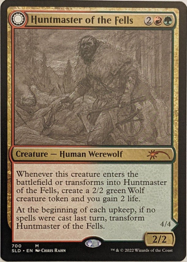 Huntmaster of the Fells // Ravager of the Fells (Sketch) [Secret Lair Drop Promos] | Cards and Coasters CA