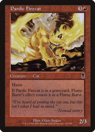 Pardic Firecat [Odyssey] | Cards and Coasters CA