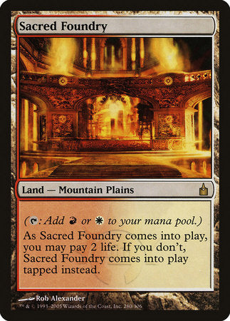 Sacred Foundry [Ravnica: City of Guilds] | Cards and Coasters CA