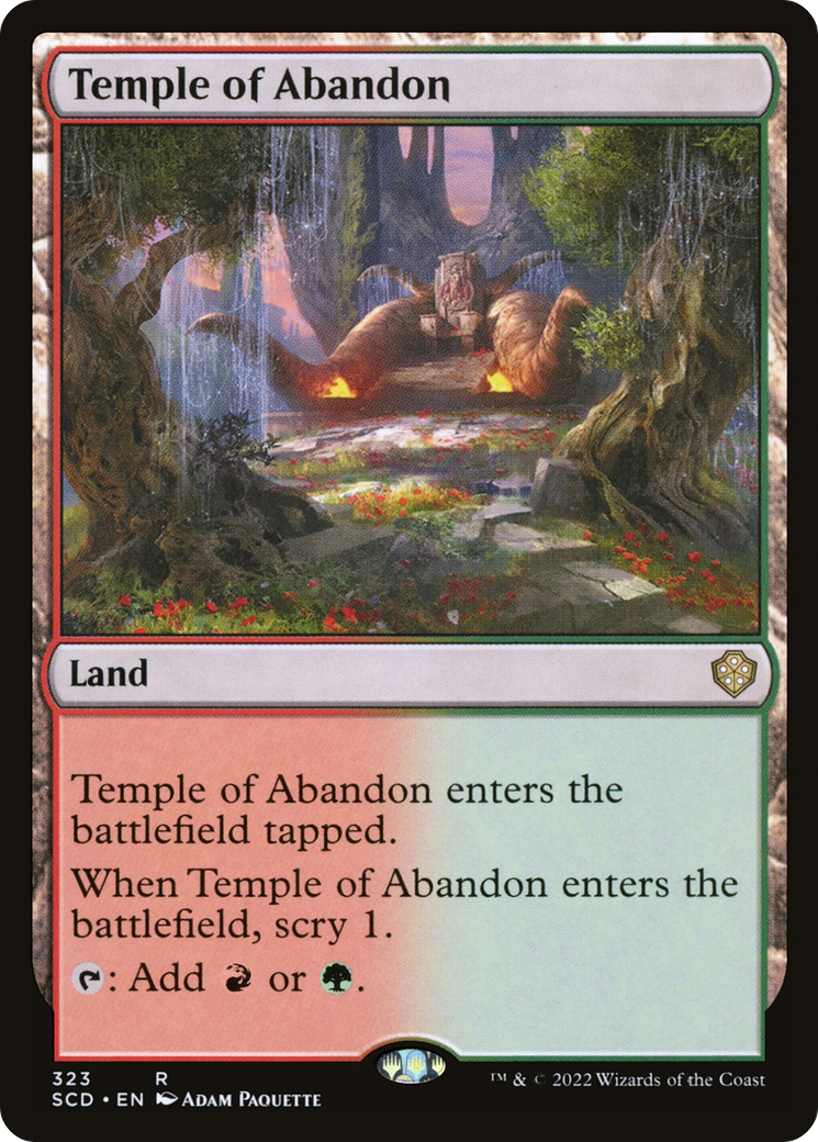 Temple of Abandon [Starter Commander Decks] | Cards and Coasters CA