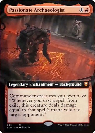 Passionate Archaeologist (Extended Art) [Commander Legends: Battle for Baldur's Gate] | Cards and Coasters CA