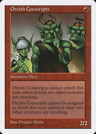 Orcish Conscripts [Fifth Edition] | Cards and Coasters CA