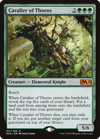 Cavalier of Thorns [Core Set 2020 Promos] | Cards and Coasters CA