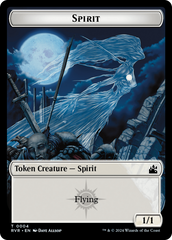 Spirit (0018) // Spirit (0004) Double-Sided Token [Ravnica Remastered Tokens] | Cards and Coasters CA