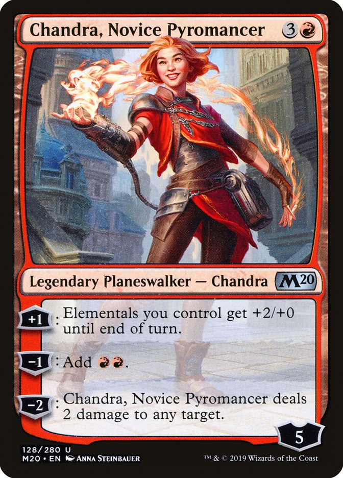 Chandra, Novice Pyromancer [Core Set 2020] | Cards and Coasters CA