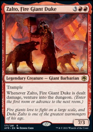 Zalto, Fire Giant Duke (Promo Pack) [Dungeons & Dragons: Adventures in the Forgotten Realms Promos] | Cards and Coasters CA