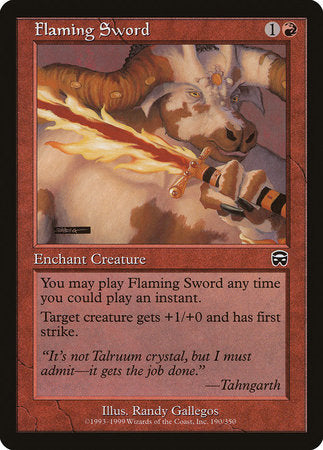 Flaming Sword [Mercadian Masques] | Cards and Coasters CA