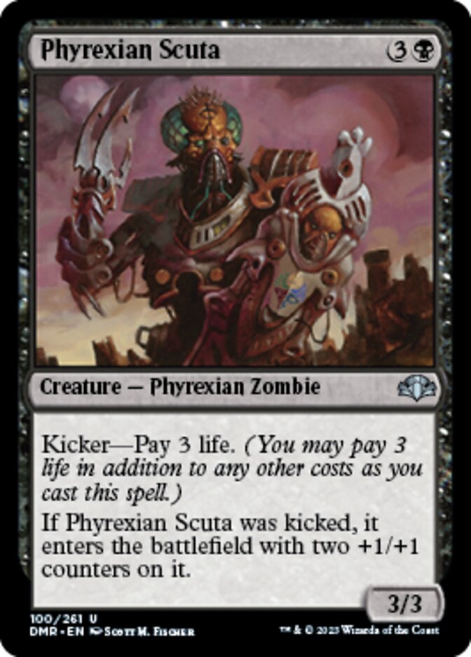 Phyrexian Scuta [Dominaria Remastered] | Cards and Coasters CA