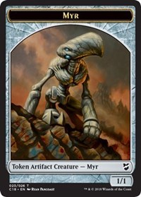 Myr (023) // Thopter (025) Double-sided Token [Commander 2018 Tokens] | Cards and Coasters CA