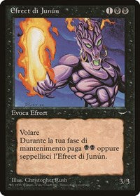 Junun Efreet (Italian) - "Efreet di Junun" [Renaissance] | Cards and Coasters CA