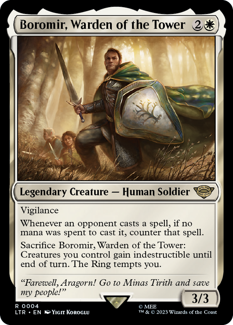 Boromir, Warden of the Tower [The Lord of the Rings: Tales of Middle-Earth] | Cards and Coasters CA