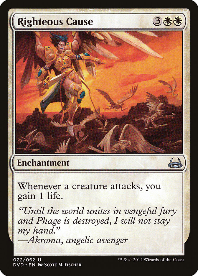 Righteous Cause (Divine vs. Demonic) [Duel Decks Anthology] | Cards and Coasters CA