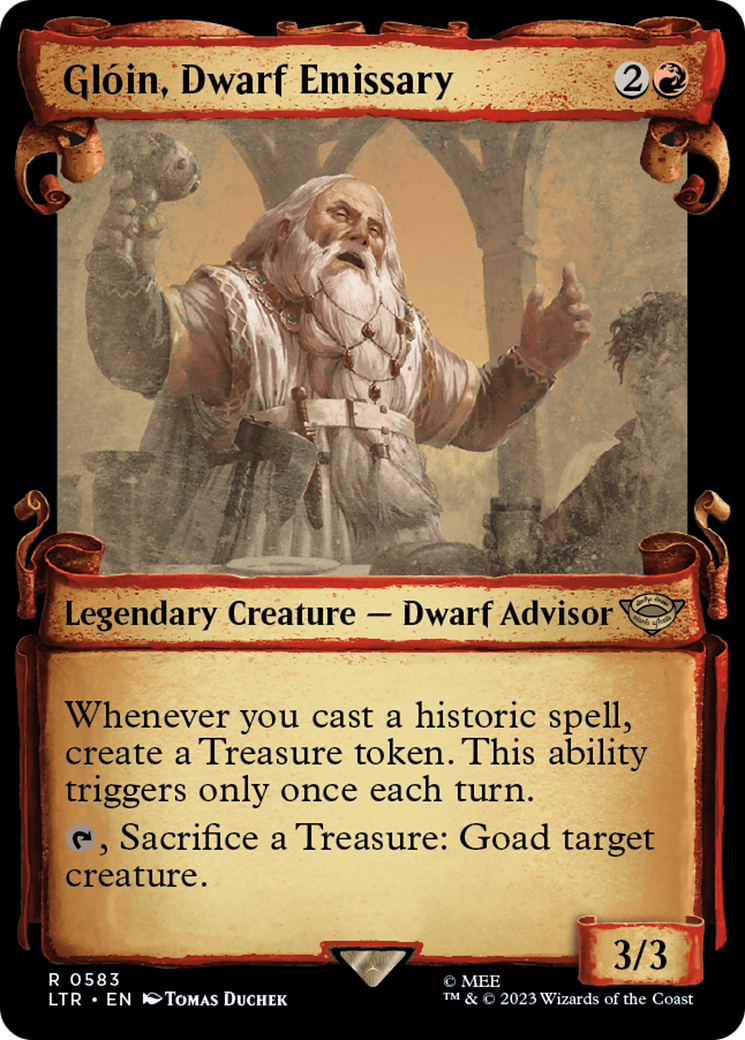 Gloin, Dwarf Emissary [The Lord of the Rings: Tales of Middle-Earth Showcase Scrolls] | Cards and Coasters CA