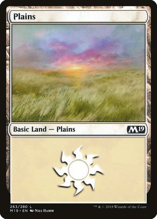 Plains (263) [Core Set 2019] | Cards and Coasters CA