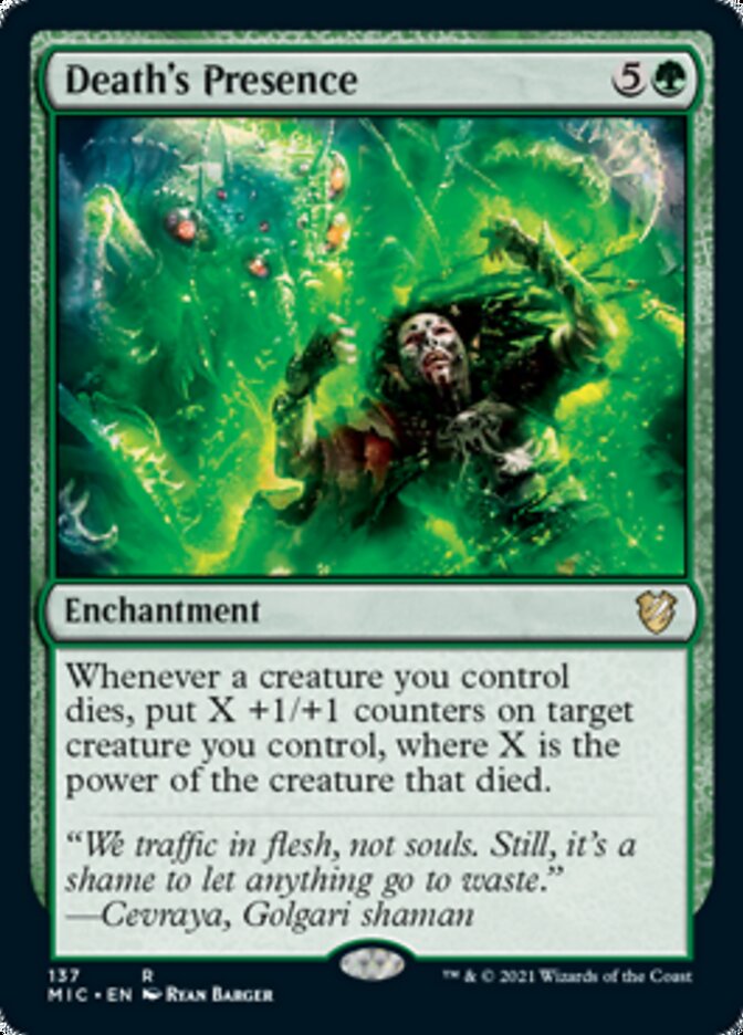 Death's Presence [Innistrad: Midnight Hunt Commander] | Cards and Coasters CA