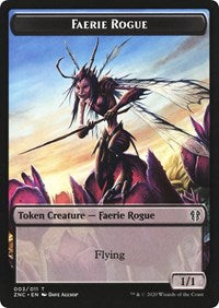Faerie Rogue // Goblin Rogue Double-sided Token [Commander: Zendikar Rising Tokens] | Cards and Coasters CA