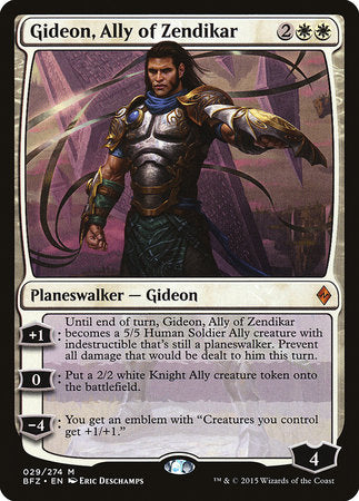 Gideon, Ally of Zendikar [Battle for Zendikar] | Cards and Coasters CA