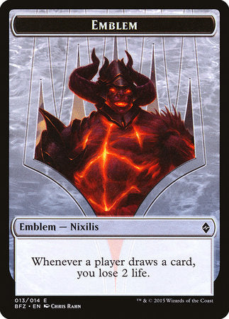 Emblem - Ob Nixilis Reignited [Battle for Zendikar Tokens] | Cards and Coasters CA