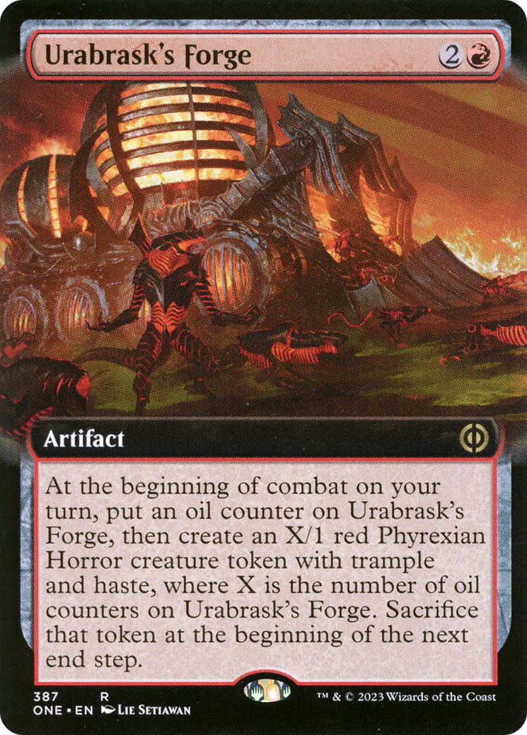 Urabrask's Forge (Extended Art) [Phyrexia: All Will Be One] | Cards and Coasters CA