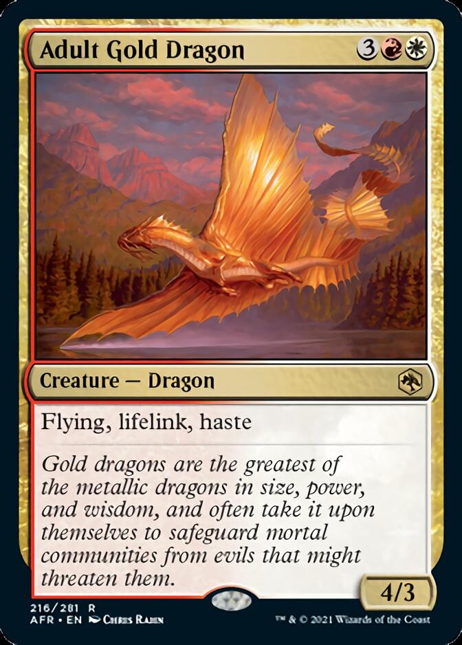 Adult Gold Dragon [Dungeons & Dragons: Adventures in the Forgotten Realms] | Cards and Coasters CA