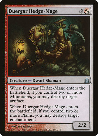 Duergar Hedge-Mage [Commander 2011] | Cards and Coasters CA