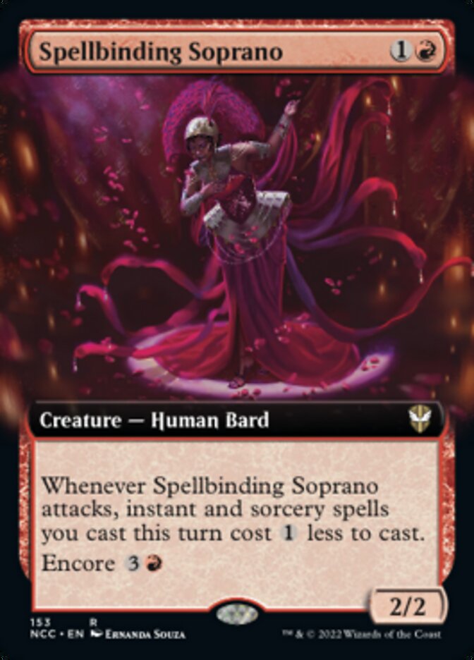 Spellbinding Soprano (Extended Art) [Streets of New Capenna Commander] | Cards and Coasters CA