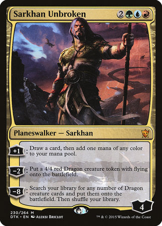 Sarkhan Unbroken [Dragons of Tarkir] | Cards and Coasters CA