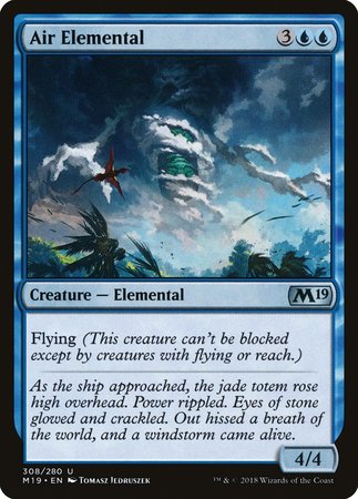 Air Elemental [Core Set 2019] | Cards and Coasters CA