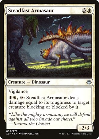 Steadfast Armasaur [Ixalan] | Cards and Coasters CA