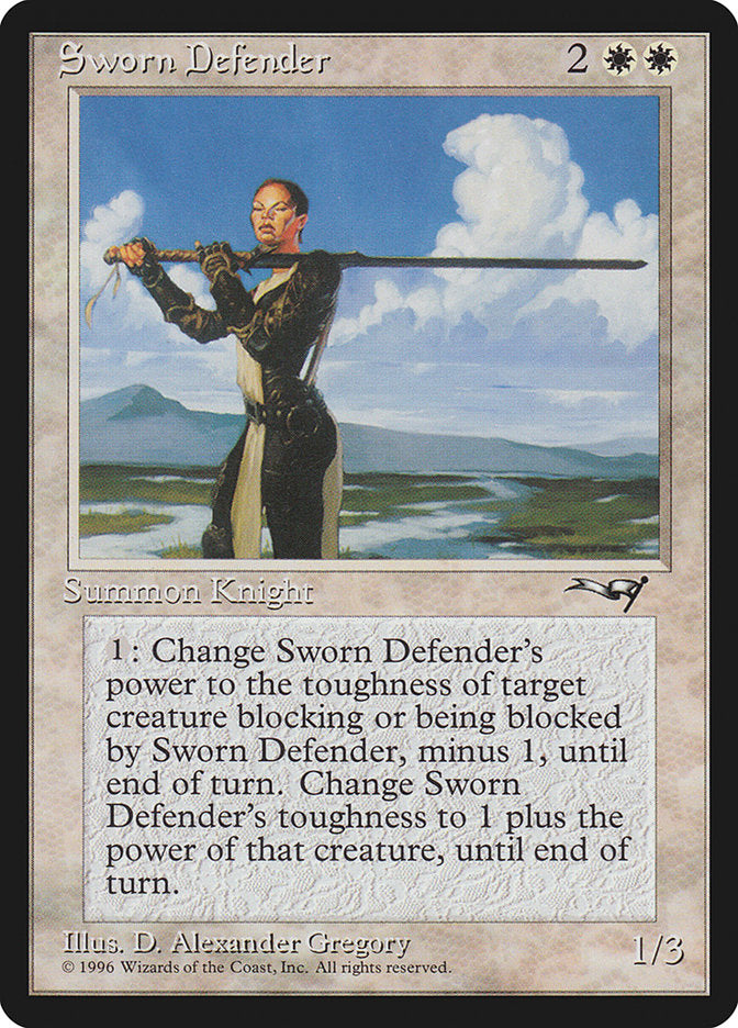 Sworn Defender [Alliances] | Cards and Coasters CA