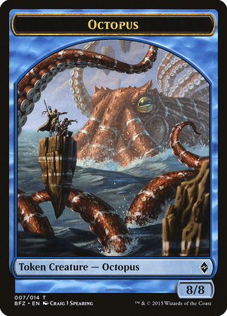 Octopus Token [Battle for Zendikar Tokens] | Cards and Coasters CA