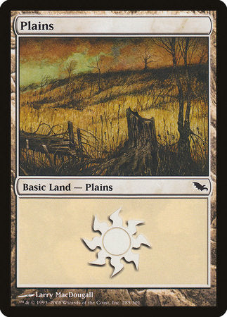 Plains (285) [Shadowmoor] | Cards and Coasters CA