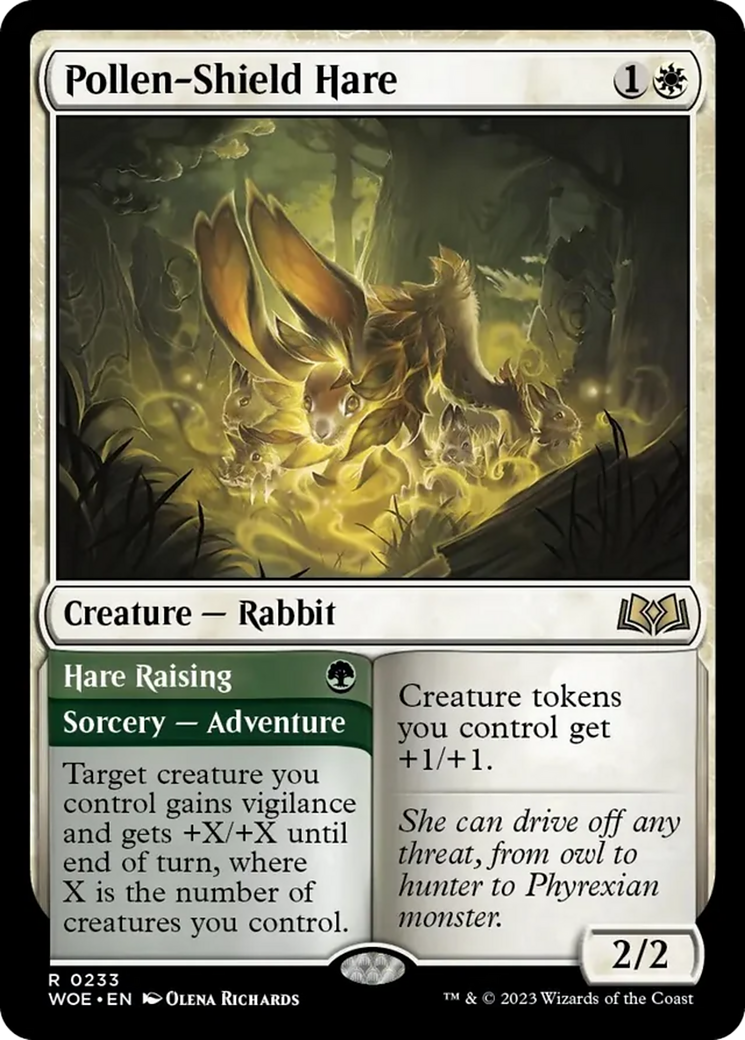 Pollen-Shield Hare // Hare Raising [Wilds of Eldraine] | Cards and Coasters CA