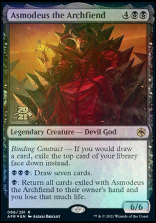 Asmodeus the Archfiend [Dungeons & Dragons: Adventures in the Forgotten Realms Prerelease Promos] | Cards and Coasters CA